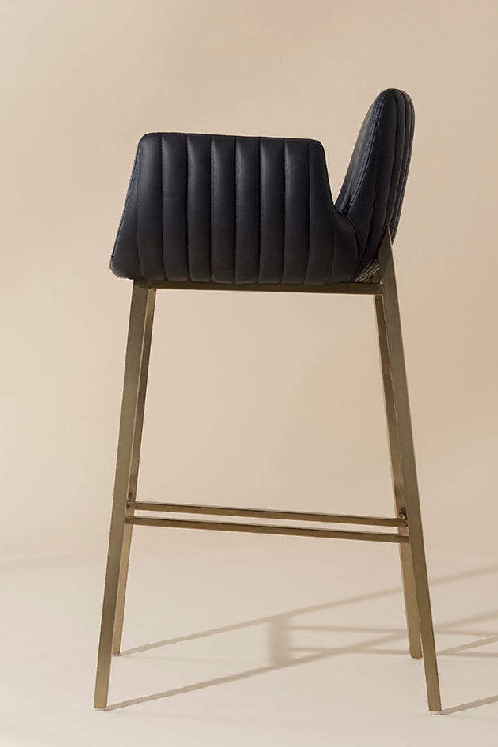 Leather-Look Channeled Arm Bar Stool by Splendido Lucano Barstool, alternate view 13