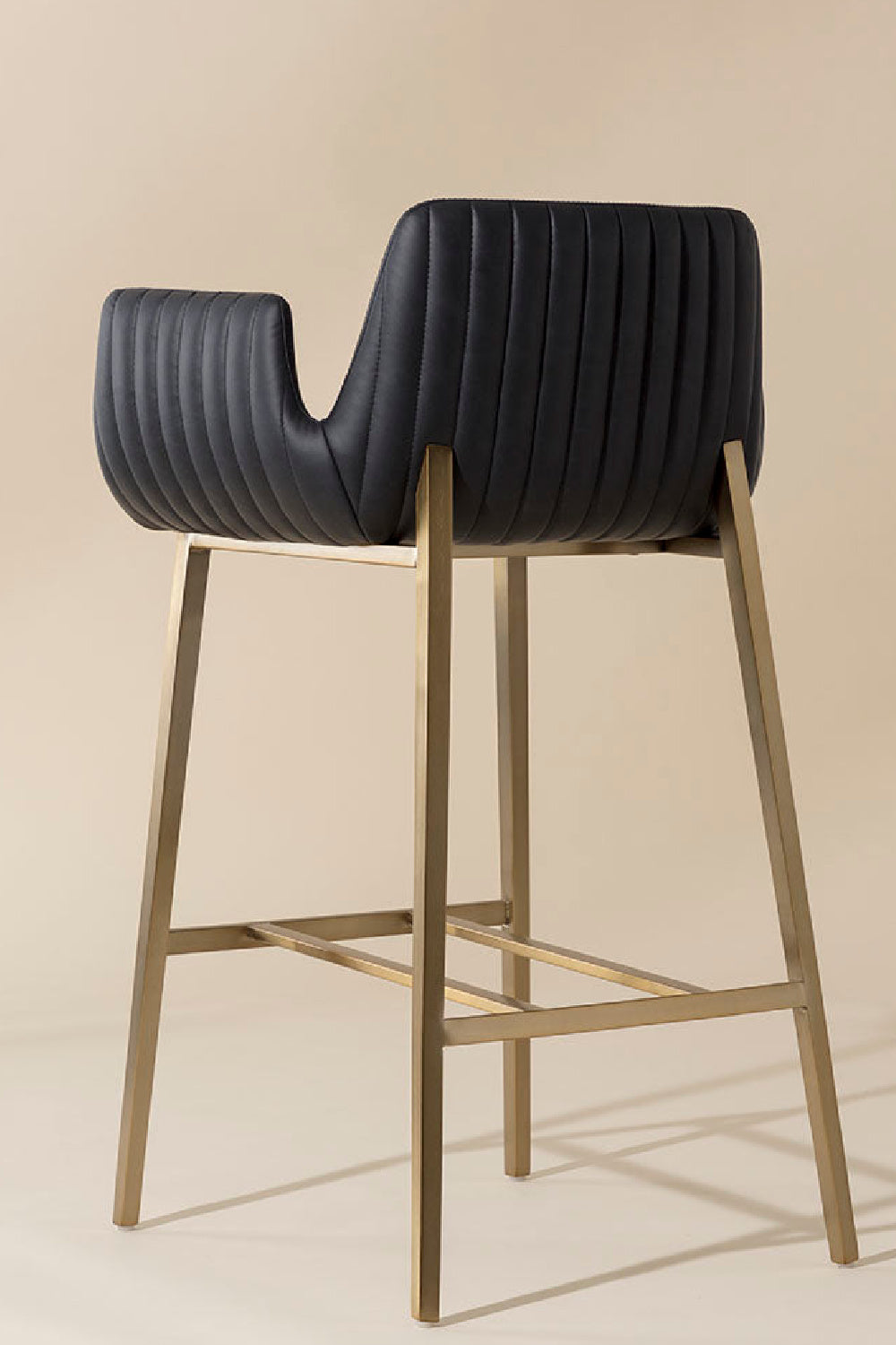 Leather-Look Channeled Arm Bar Stool by Splendido Lucano Barstool, alternate view 14