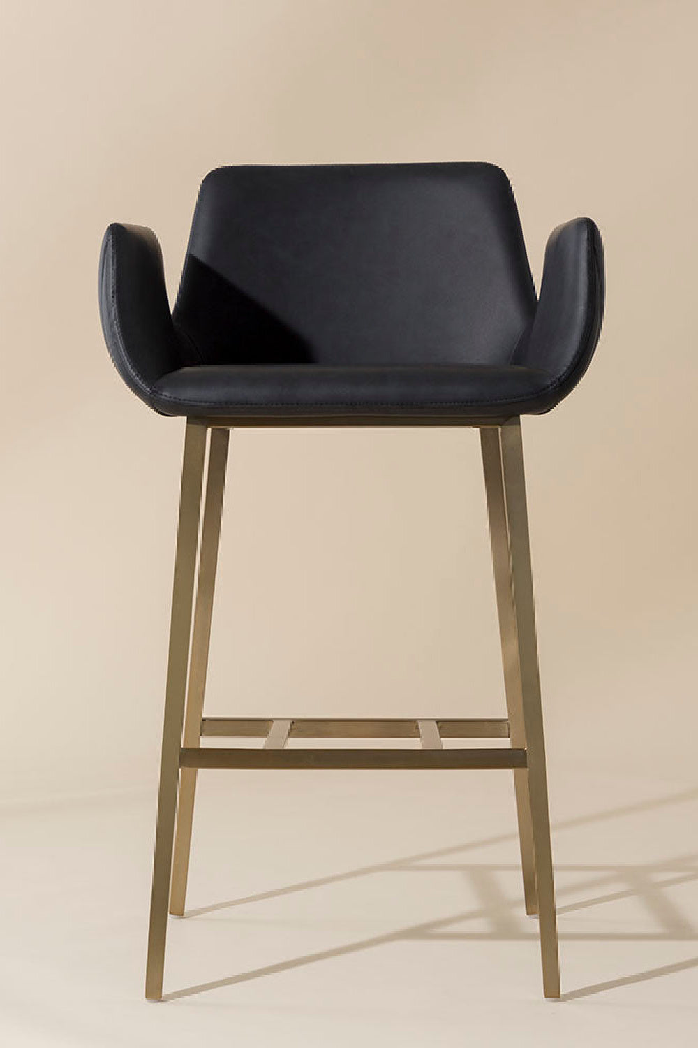 Leather-Look Channeled Arm Bar Stool by Splendido Lucano Barstool, alternate view 15