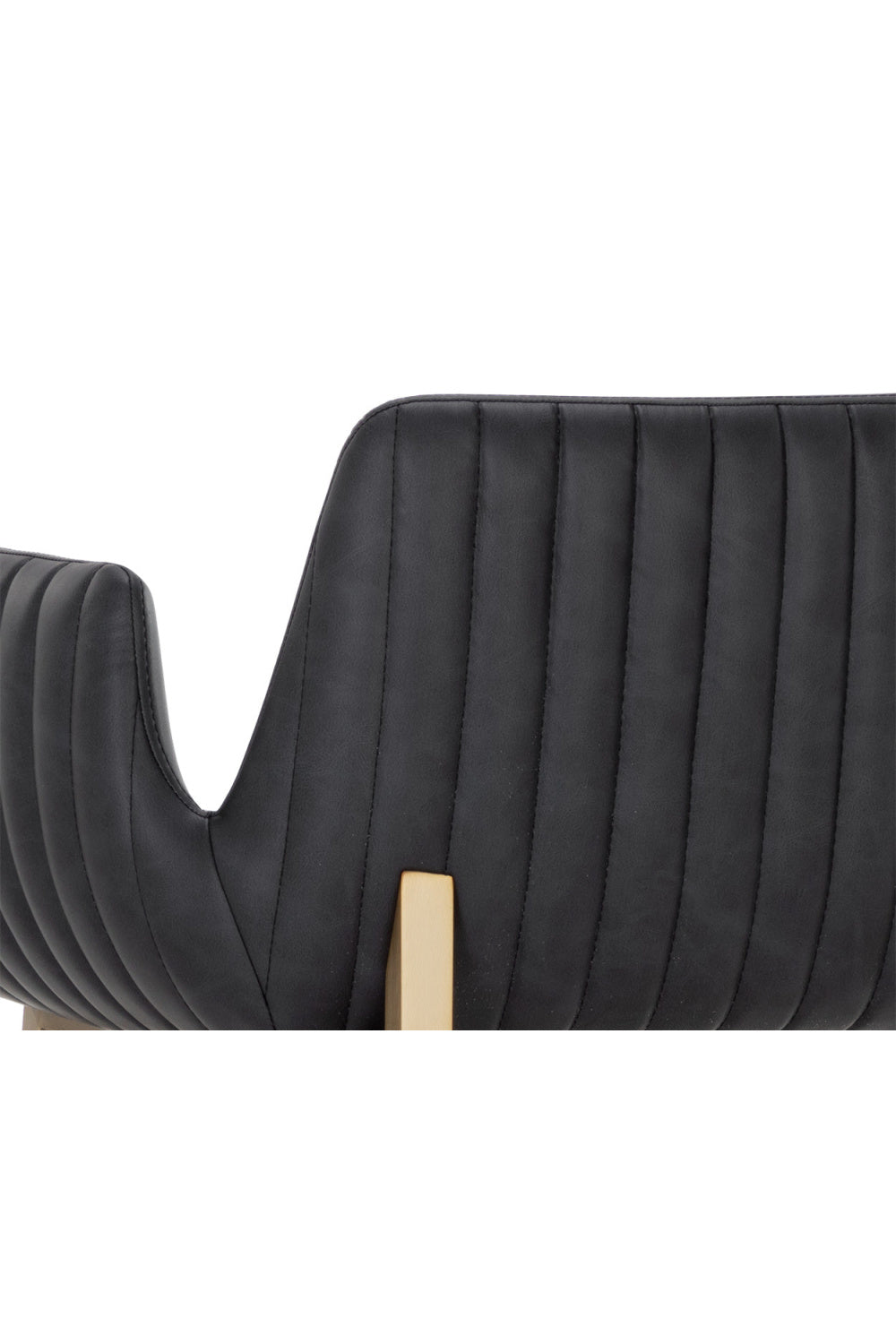 Leather-Look Channeled Arm Counter Stool by Splendido Lucano, alternate view 21