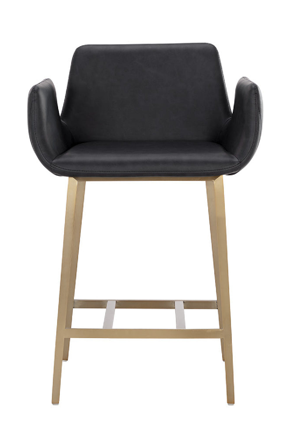Leather-Look Channeled Arm Counter Stool by Splendido Lucano, alternate view 15