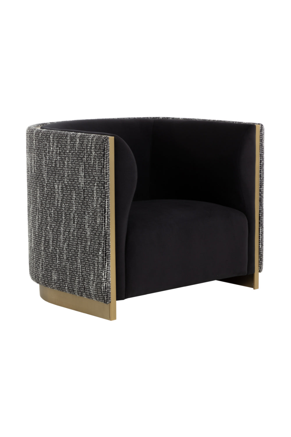 Gold Inlay Curved Lounge Chair by Splendido Larron Accent Chair, alternate view 16