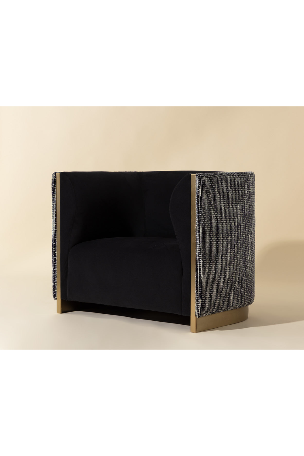 Gold Inlay Curved Lounge Chair by Splendido Larron Accent Chair, alternate view 23