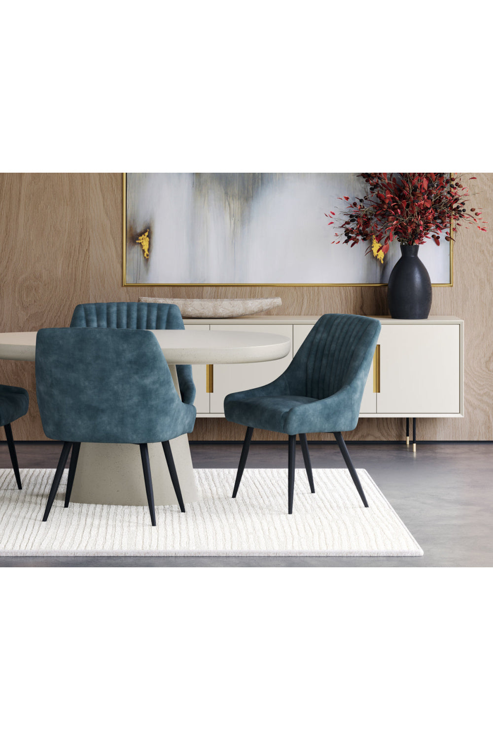 Sculptural Indoor/Outdoor Concrete Dining Table by Splendido Celica Outdoor Dining Table, alternate view 6