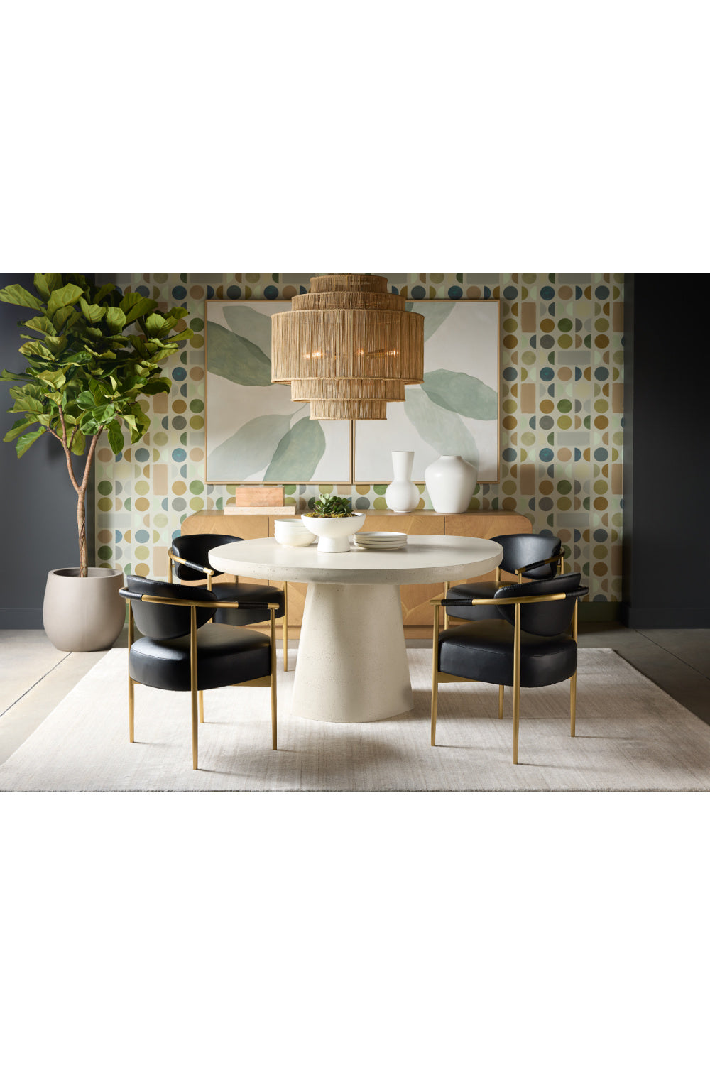 Sculptural Indoor/Outdoor Concrete Dining Table by Splendido Celica Outdoor Dining Table, alternate view 7