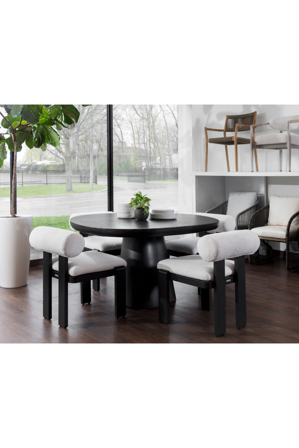 Sculptural Indoor/Outdoor Concrete Dining Table by Splendido Celica Outdoor Dining Table, alternate view 17