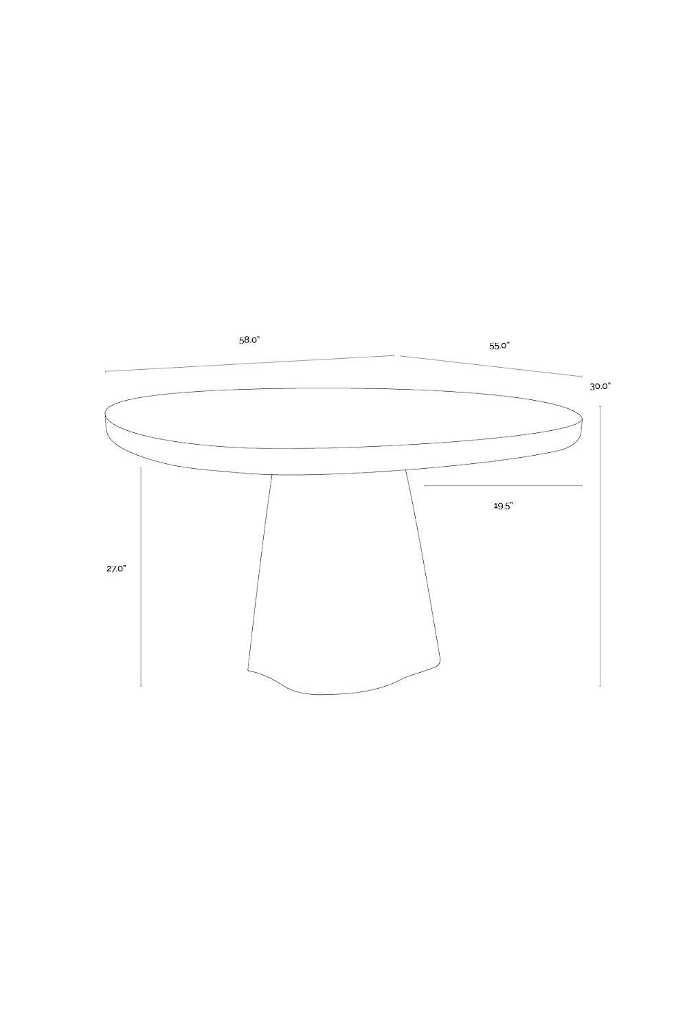 Sculptural Indoor/Outdoor Concrete Dining Table by Splendido Celica Outdoor Dining Table, alternate view 18