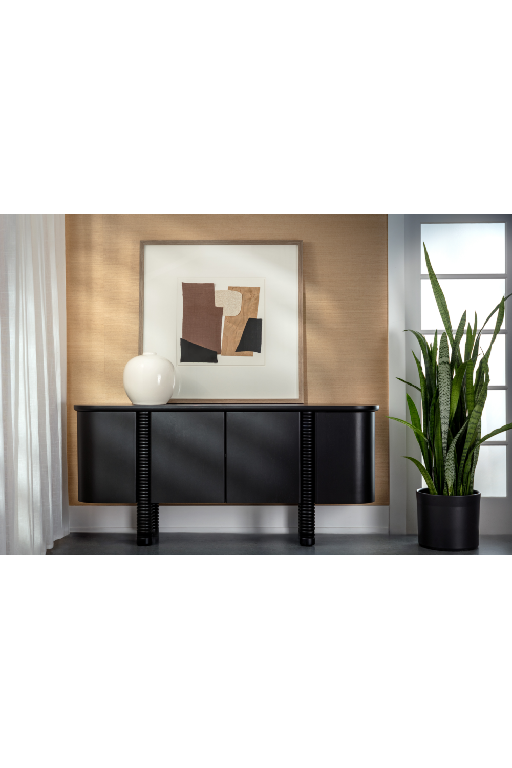 Black Oak 4-Door Sideboard by Splendido Magnus, alternate view 9