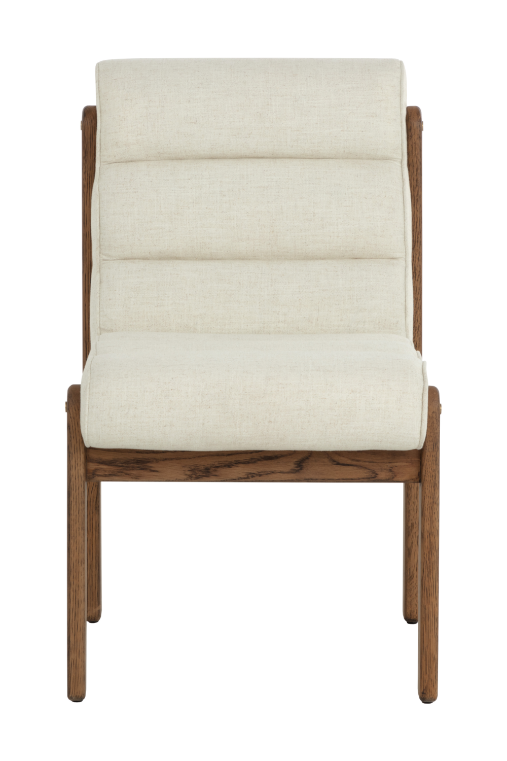 Channeled White Fabric Dining Chair by Splendido Bertie, alternate view 3