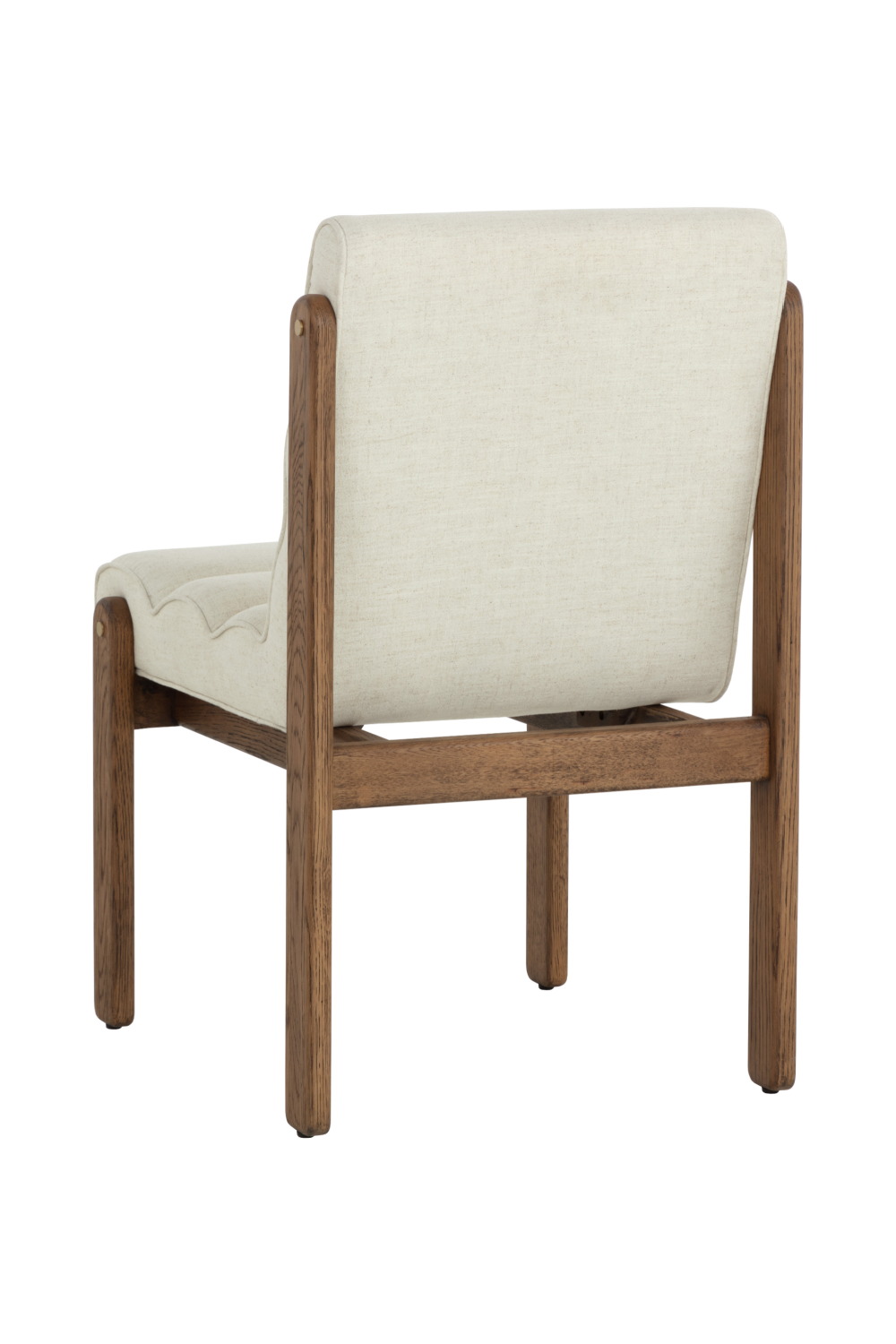 Channeled White Fabric Dining Chair by Splendido Bertie, alternate view 5