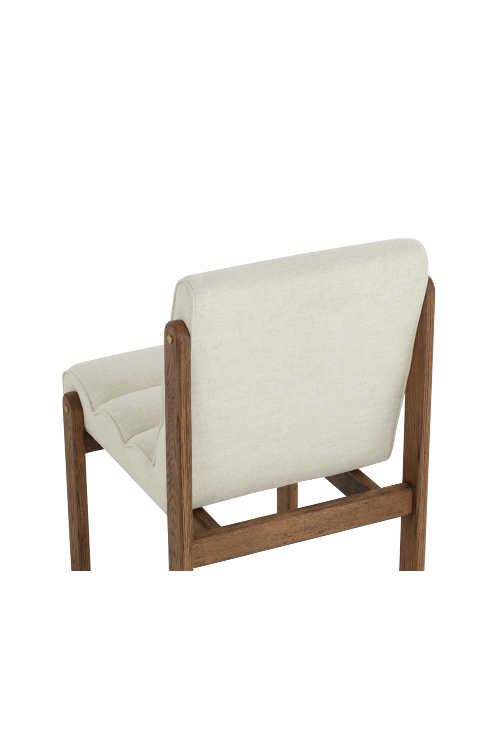 Channeled White Fabric Dining Chair by Splendido Bertie, alternate view 6