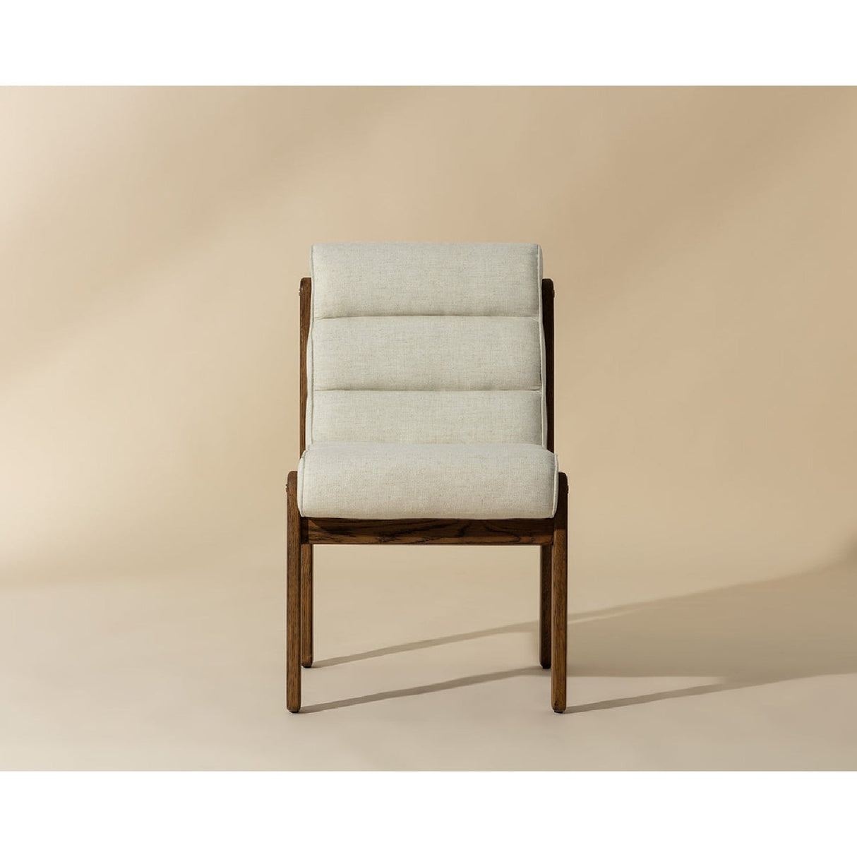 Channeled White Fabric Dining Chair by Splendido Bertie, alternate view 8