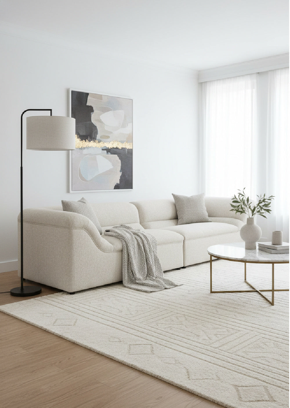 Modern Minimalist Fabric Sofa by Splendido Gladys, alternate view 2