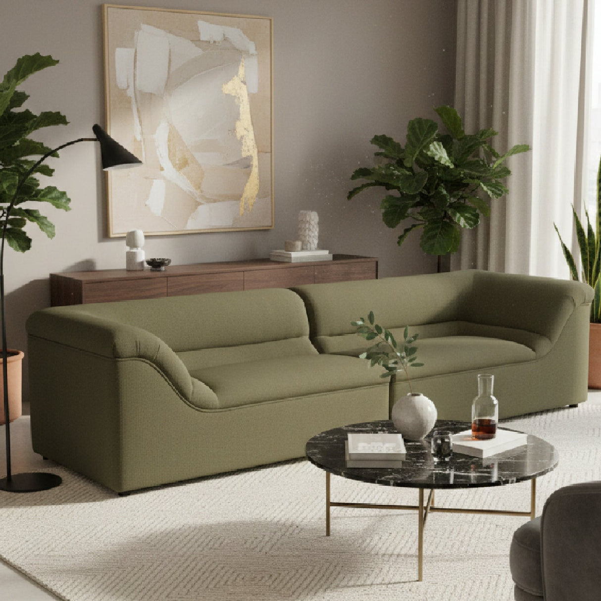 Modern Minimalist Fabric Sofa by Splendido Gladys, alternate view 10