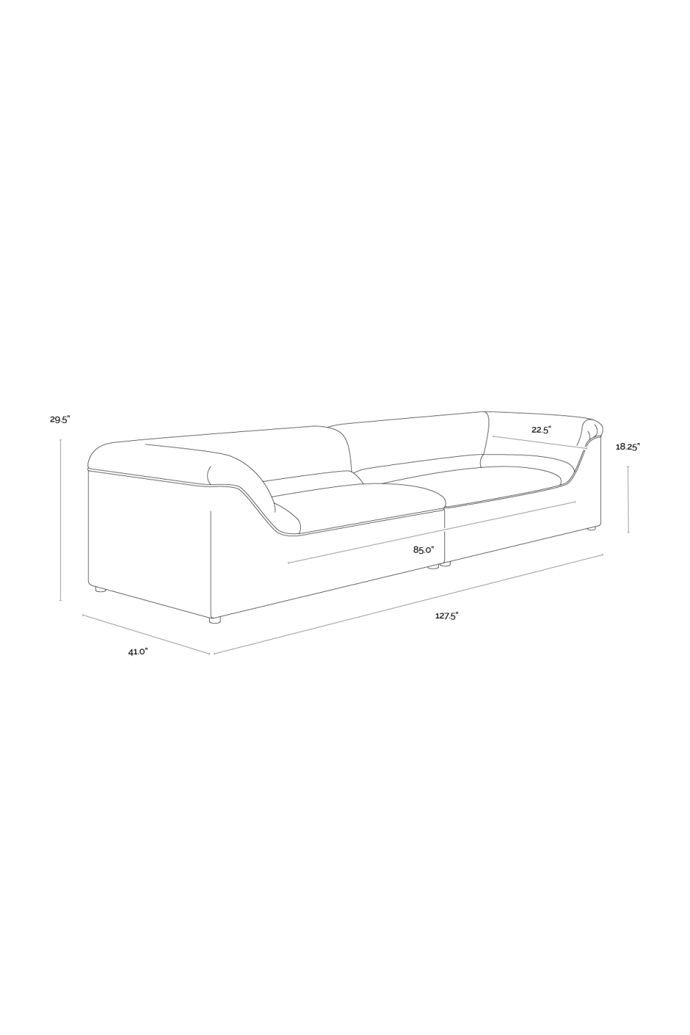 Modern Minimalist Fabric Sofa by Splendido Gladys, alternate view 16
