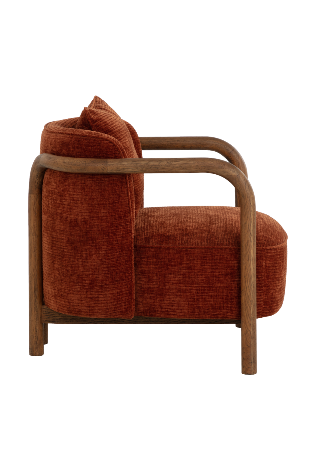Curved Wood Frame Lounge Chair by Splendido Beatrice Accent Chair, alternate view 19