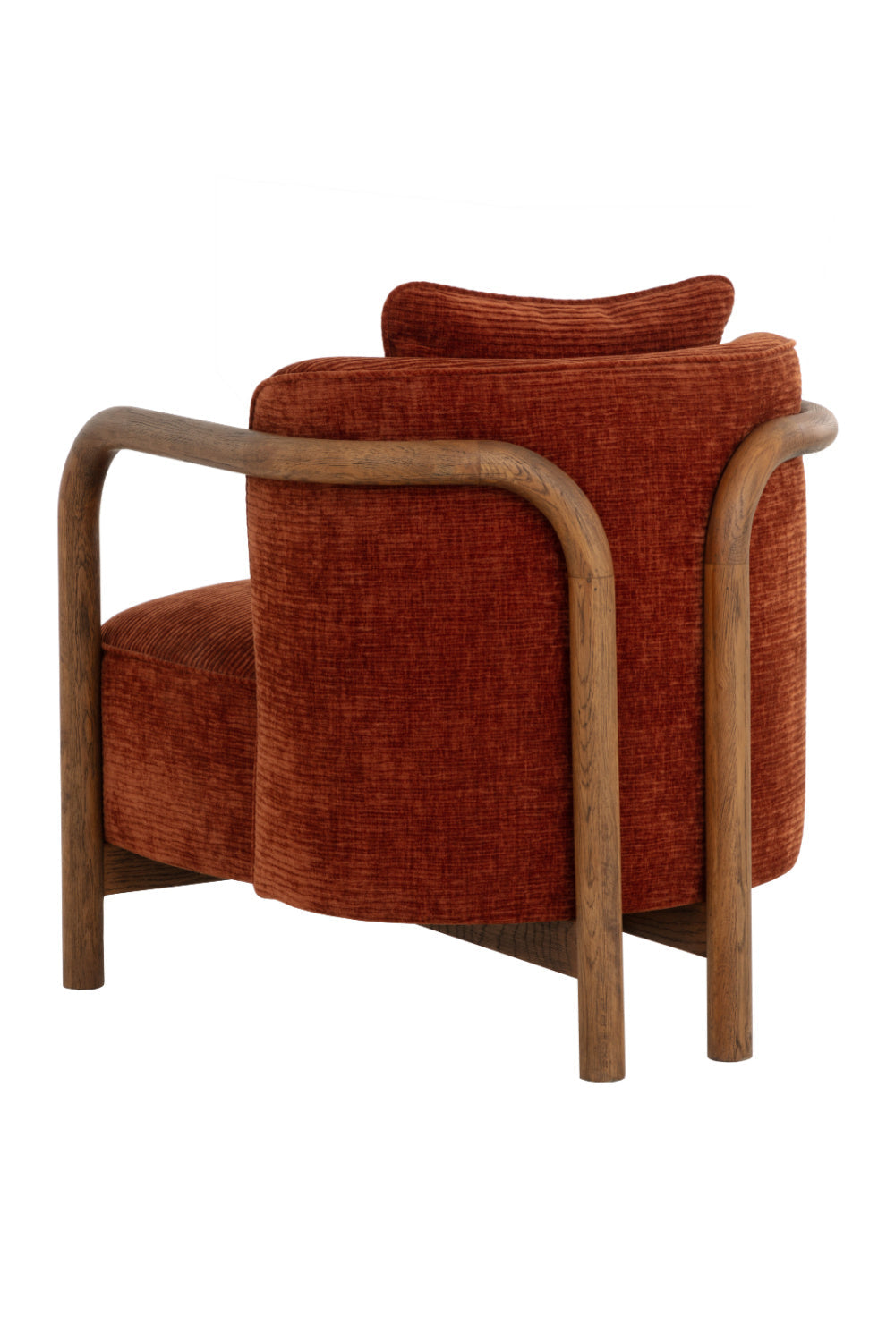 Curved Wood Frame Lounge Chair by Splendido Beatrice Accent Chair, alternate view 20