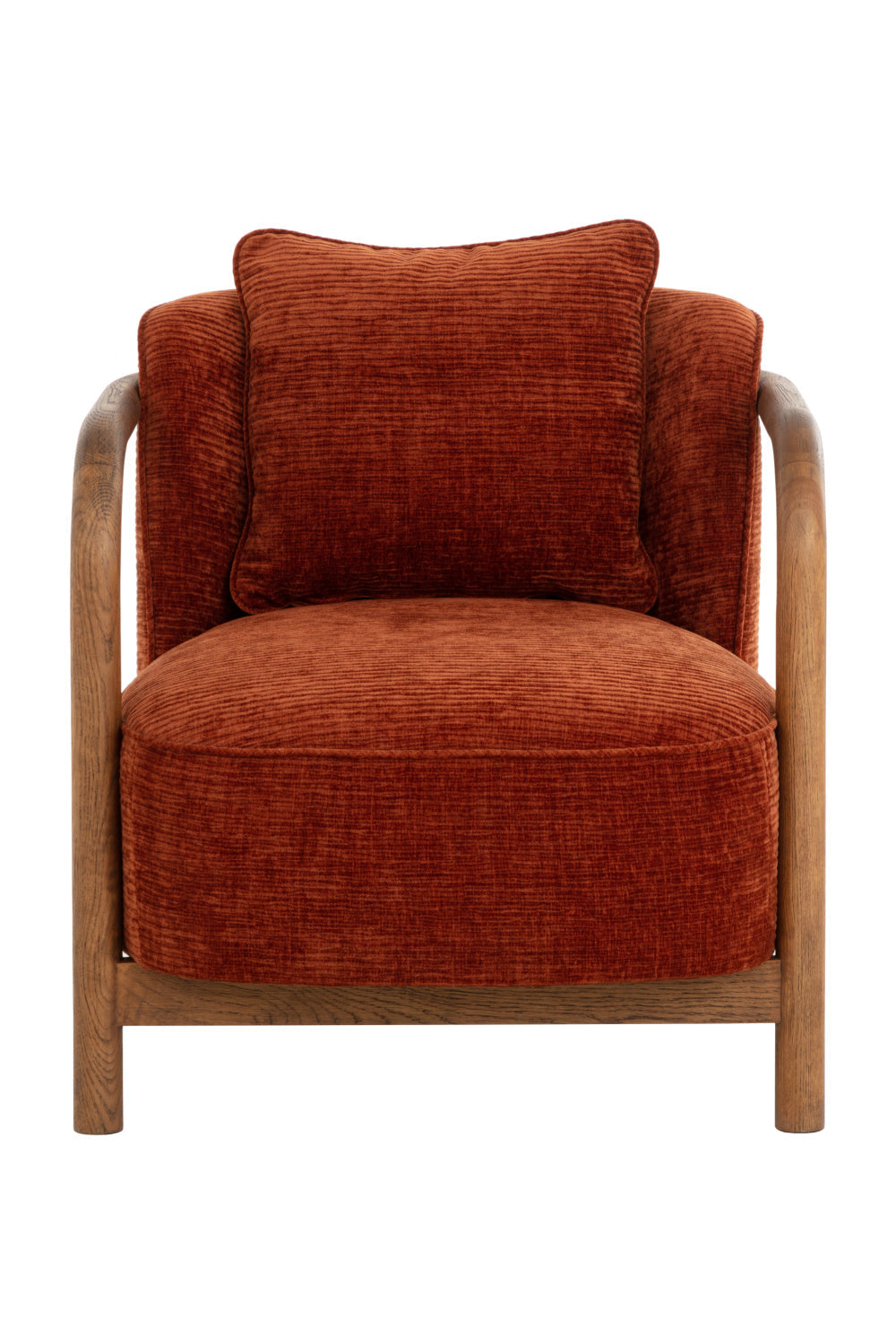 Curved Wood Frame Lounge Chair by Splendido Beatrice Accent Chair, alternate view 17