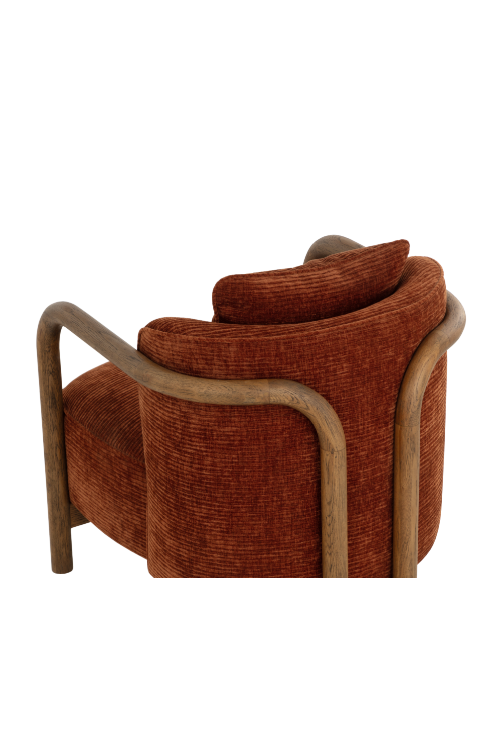 Curved Wood Frame Lounge Chair by Splendido Beatrice Accent Chair, alternate view 18