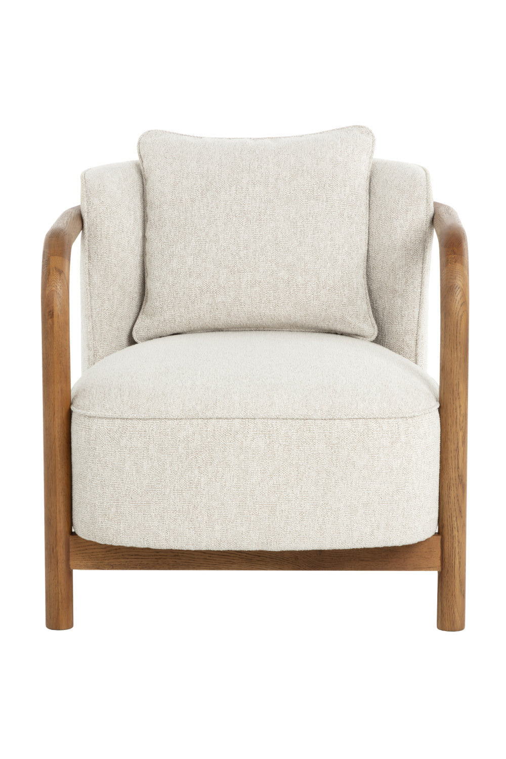 Curved Wood Frame Lounge Chair by Splendido Beatrice Accent Chair, alternate view 3