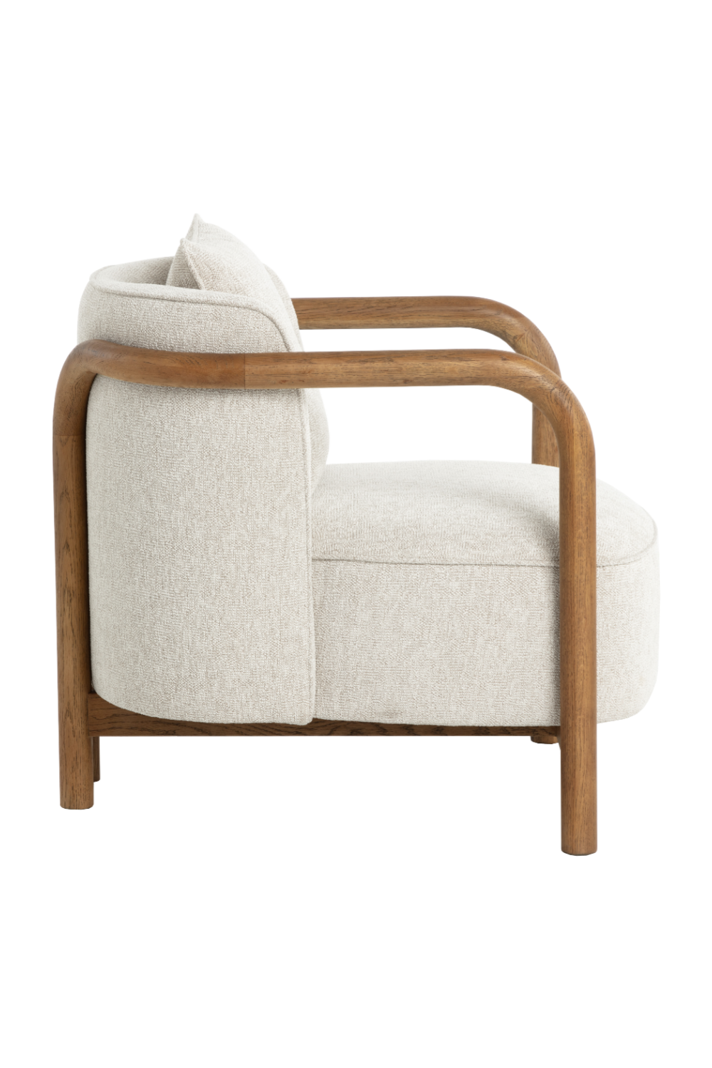 Curved Wood Frame Lounge Chair by Splendido Beatrice Accent Chair, alternate view 4