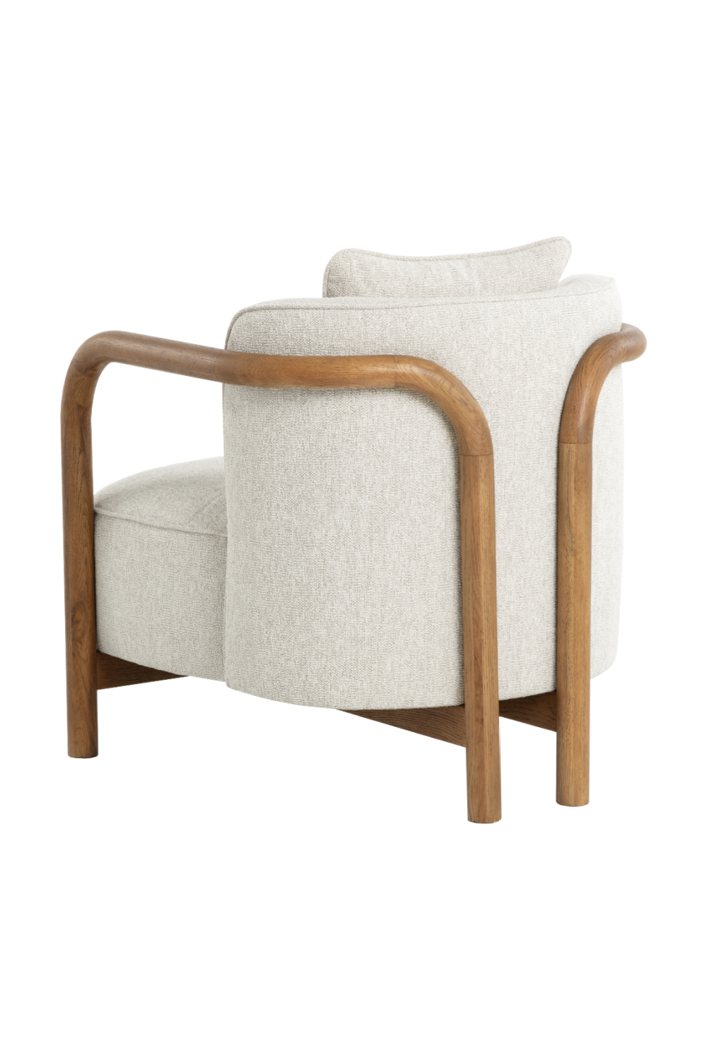 Curved Wood Frame Lounge Chair by Splendido Beatrice Accent Chair, alternate view 5