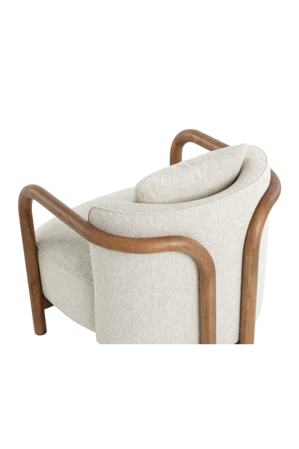Curved Wood Frame Lounge Chair by Splendido Beatrice Accent Chair, alternate view 6