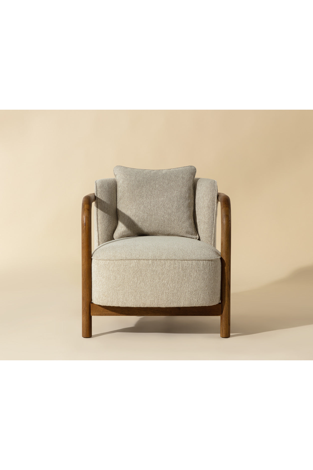 Curved Wood Frame Lounge Chair by Splendido Beatrice Accent Chair, alternate view 7