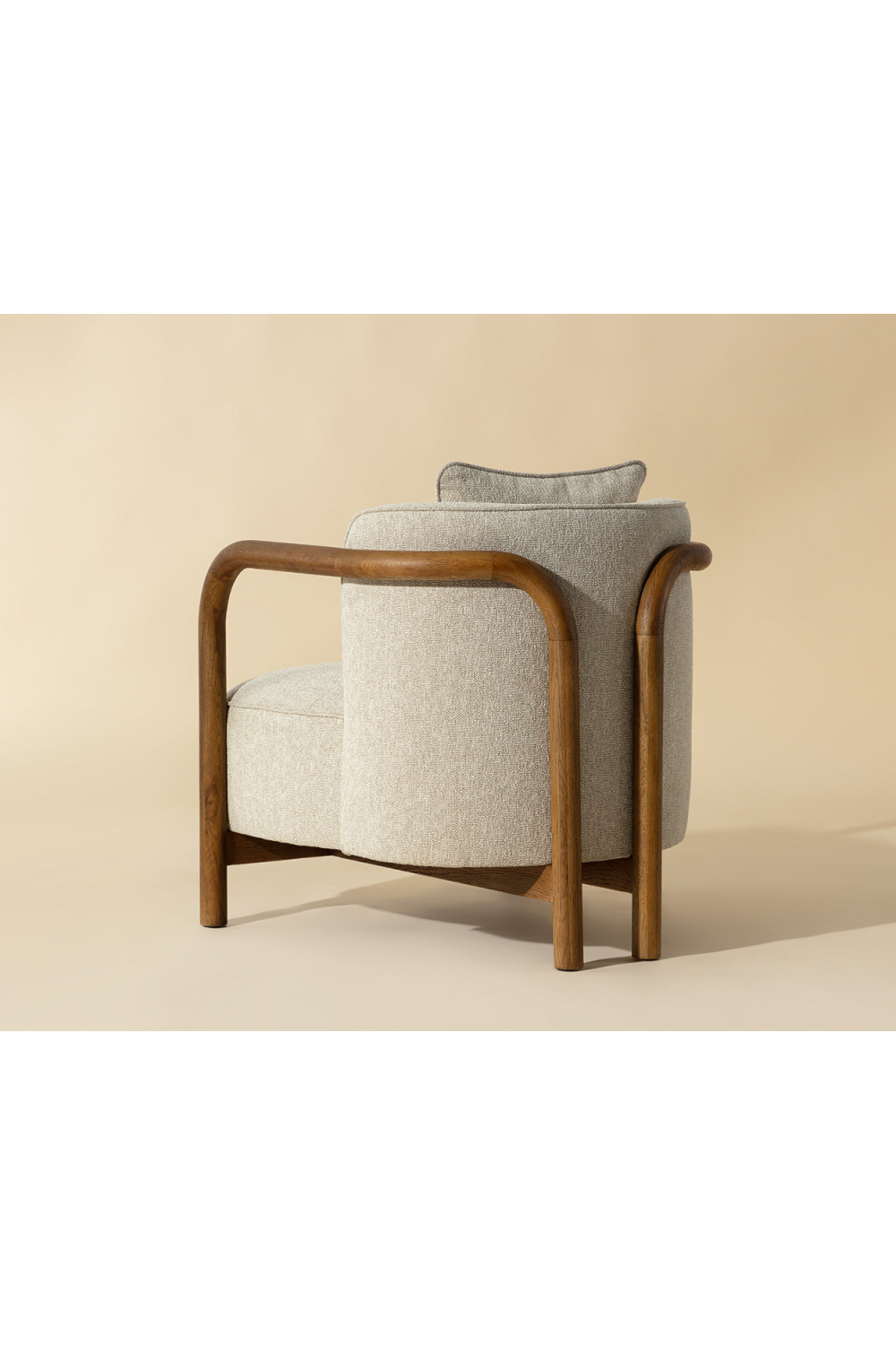 Curved Wood Frame Lounge Chair by Splendido Beatrice Accent Chair, alternate view 10