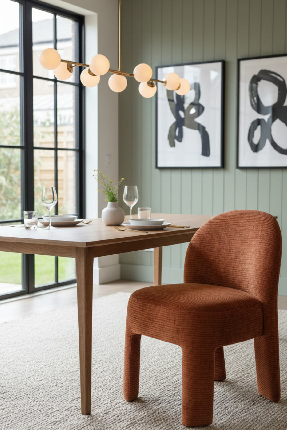 Ribbed Fabric Dining Chair by Splendido Myrtle, alternate view 2