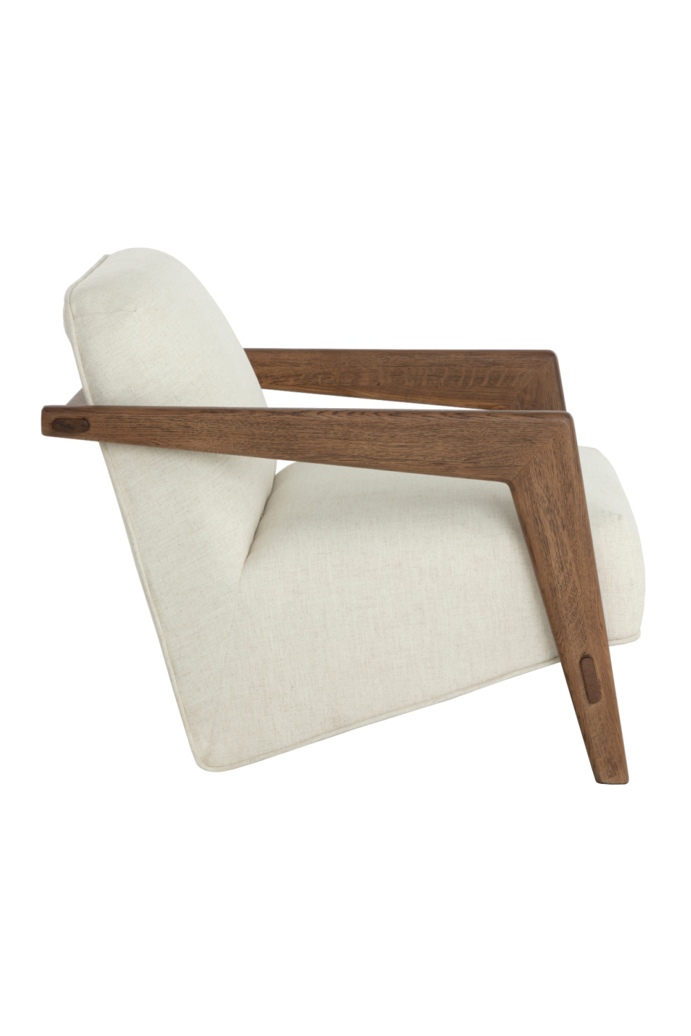 Brown Oak Framed Lounge Chair by Splendido Bosco Accent Chair, alternate view 4