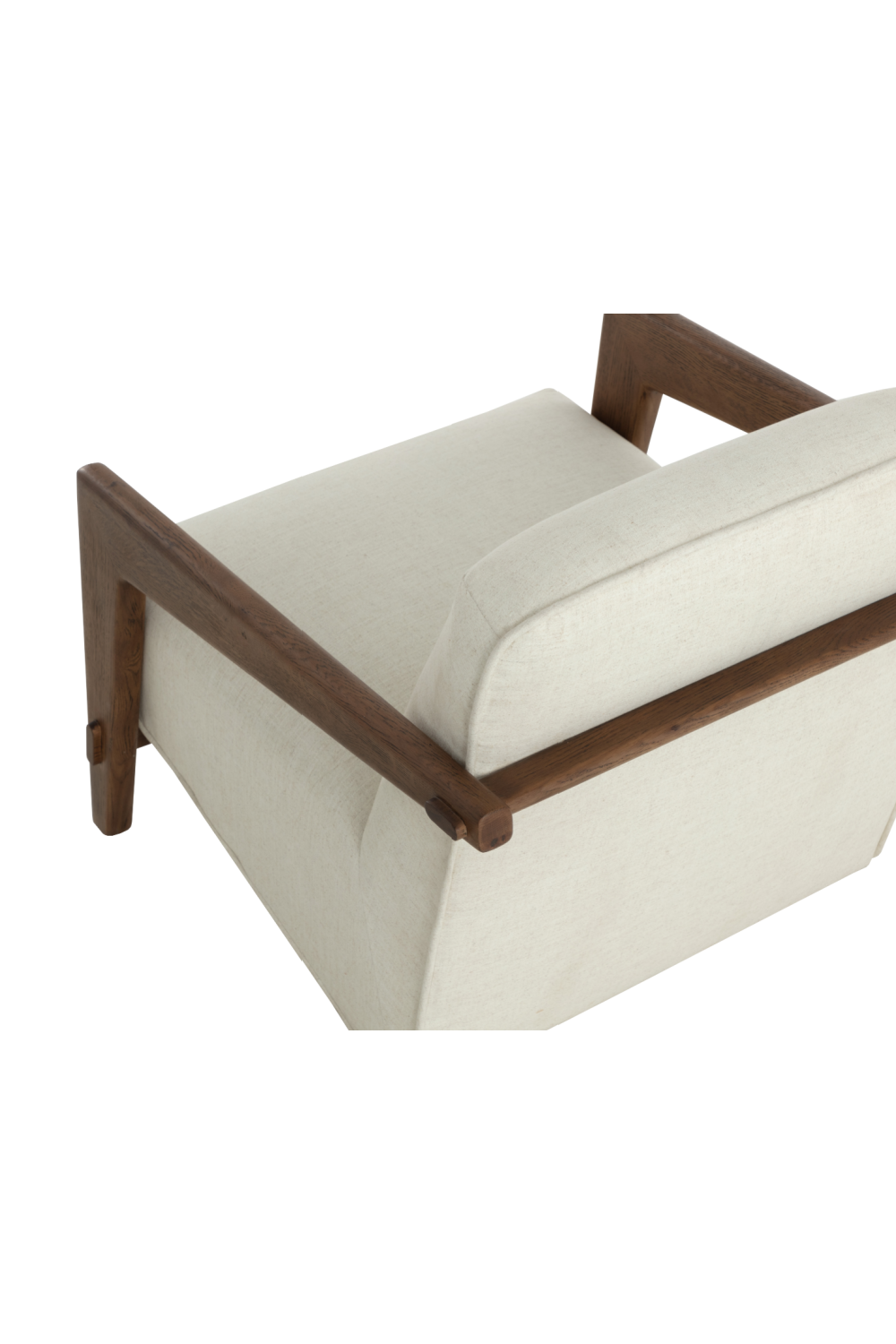 Brown Oak Framed Lounge Chair by Splendido Bosco Accent Chair, alternate view 6