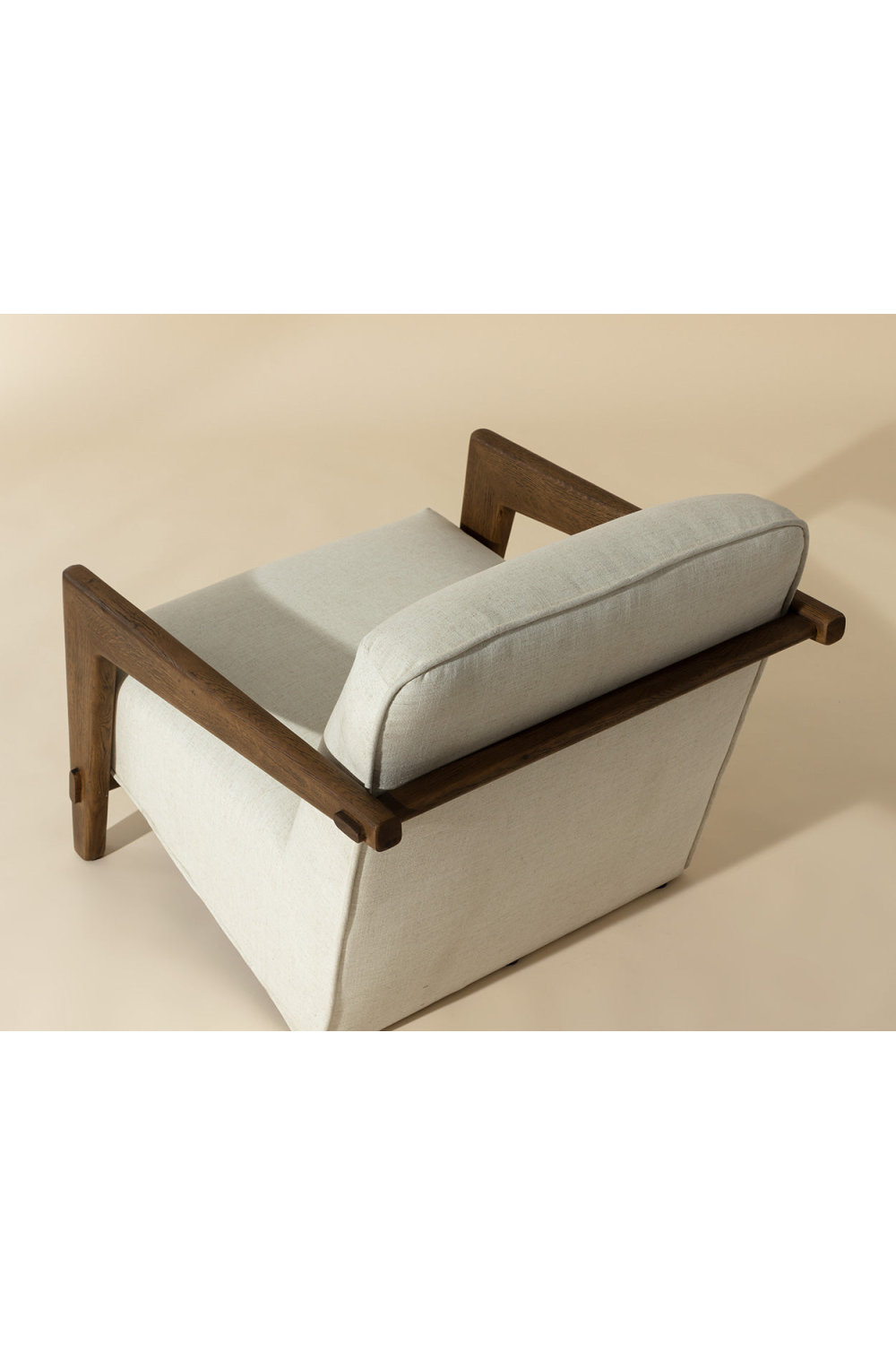 Brown Oak Framed Lounge Chair by Splendido Bosco Accent Chair, alternate view 9