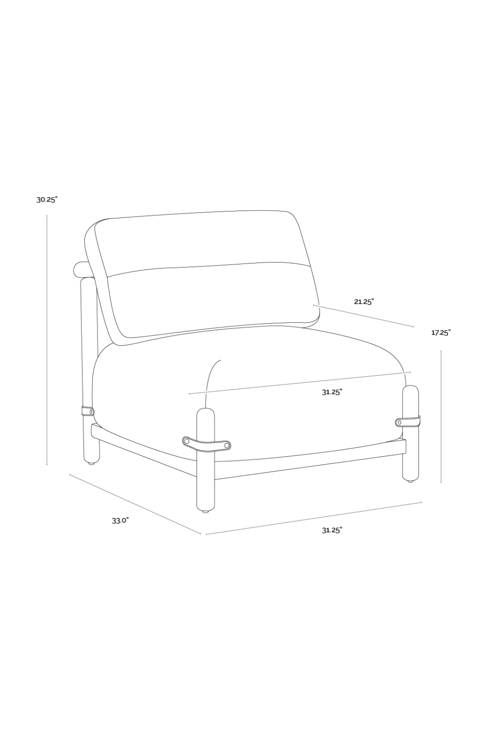 Modern European furniture - Stripe Pattern Lounge Chair - www.oroa.com
