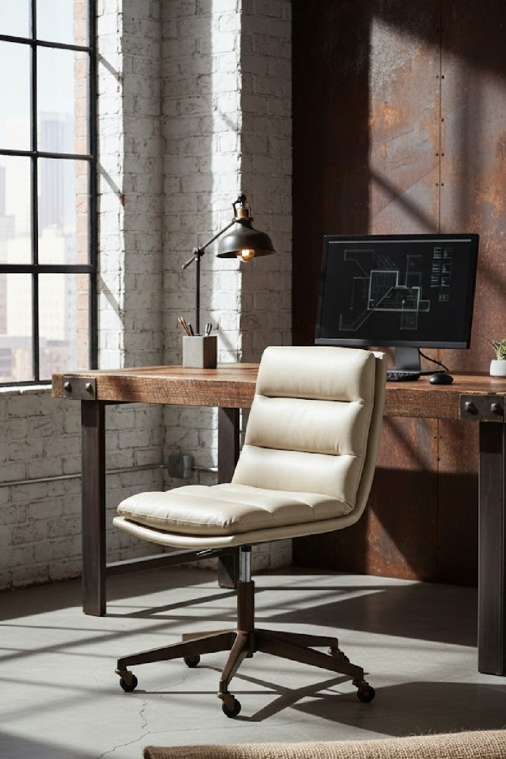 Padded Swivel Office Chair by Splendido Stinson, alternate view 11