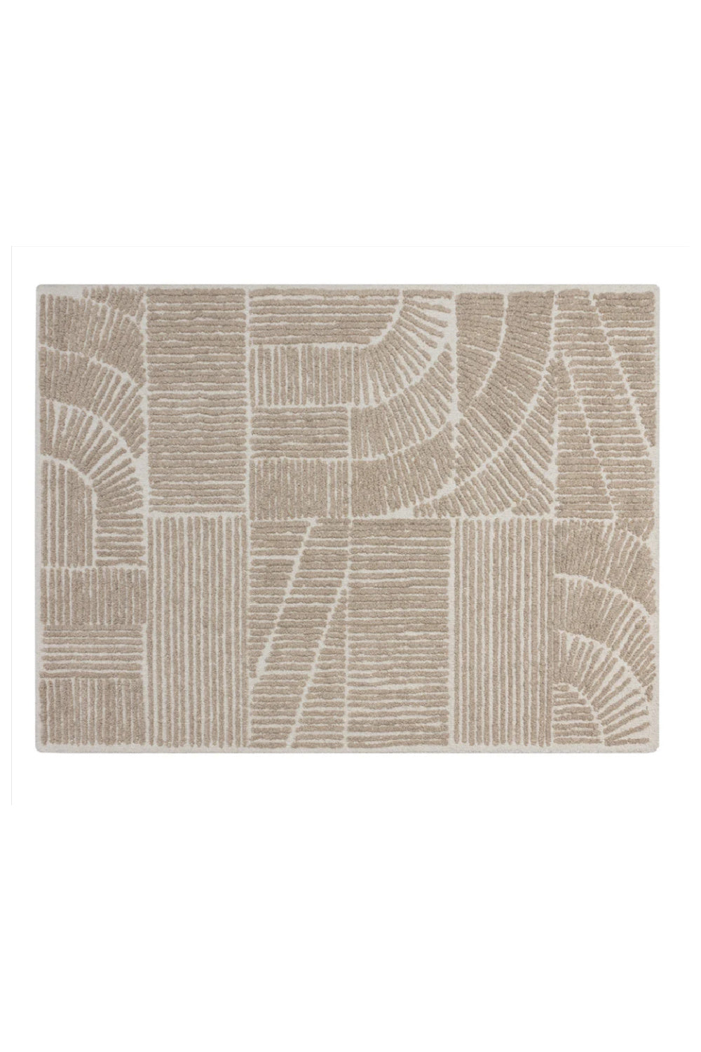 Taupe Wool-Viscose Area Rug by Splendido Corinthia