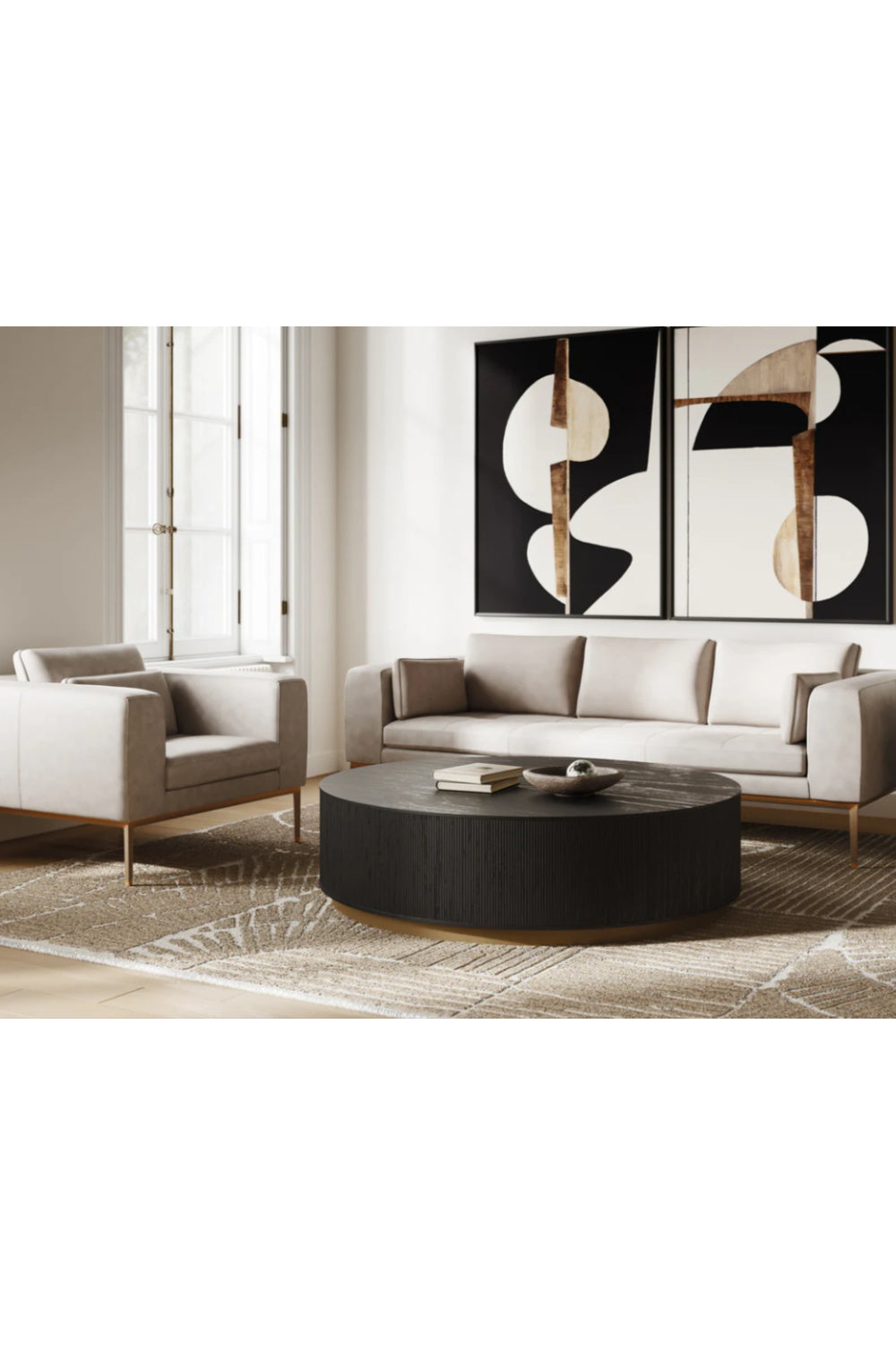 Taupe Wool-Viscose Area Rug by Splendido Corinthia, alternate view 6