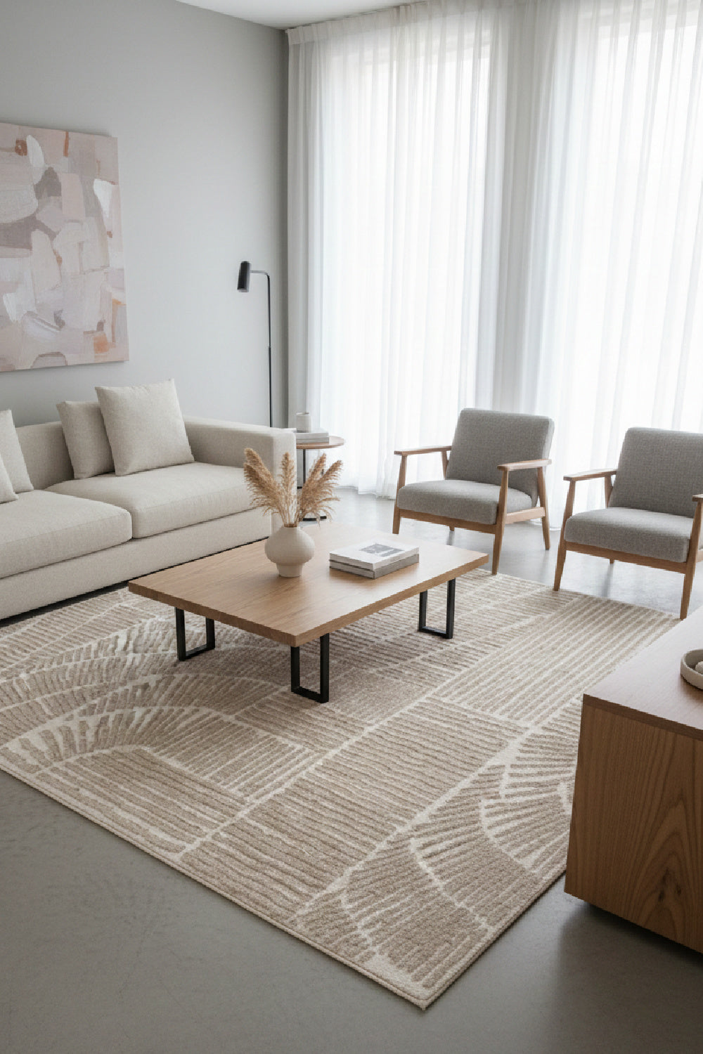 Taupe Wool-Viscose Area Rug by Splendido Corinthia, alternate view 2