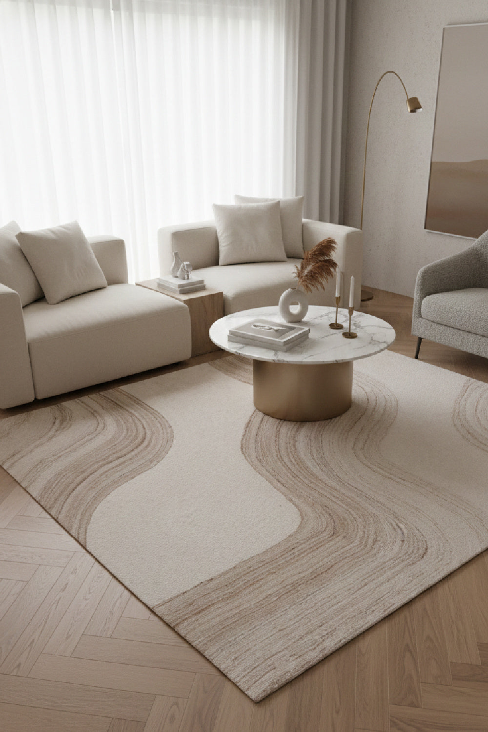 Hand-Tufted Wool Area Rug by Splendido Sanibel, alternate view 2