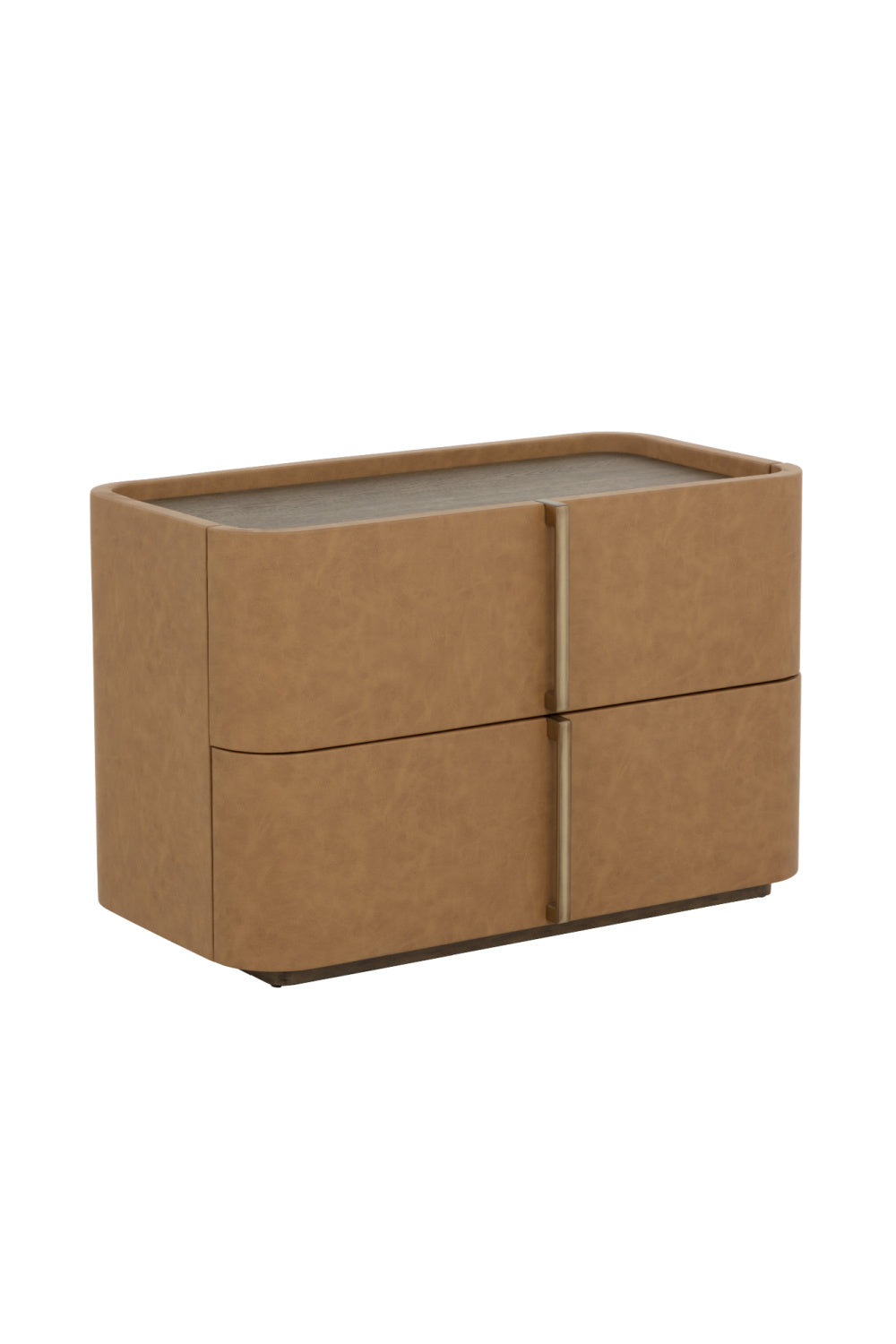 Leather-Look 2-Drawer Nightstand | Splendido Jamille | Oroa.com