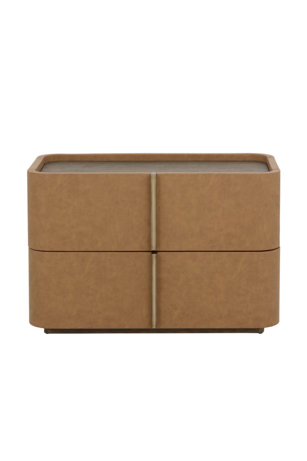 Leather-Look 2-Drawer Nightstand | Splendido Jamille | Oroa.com