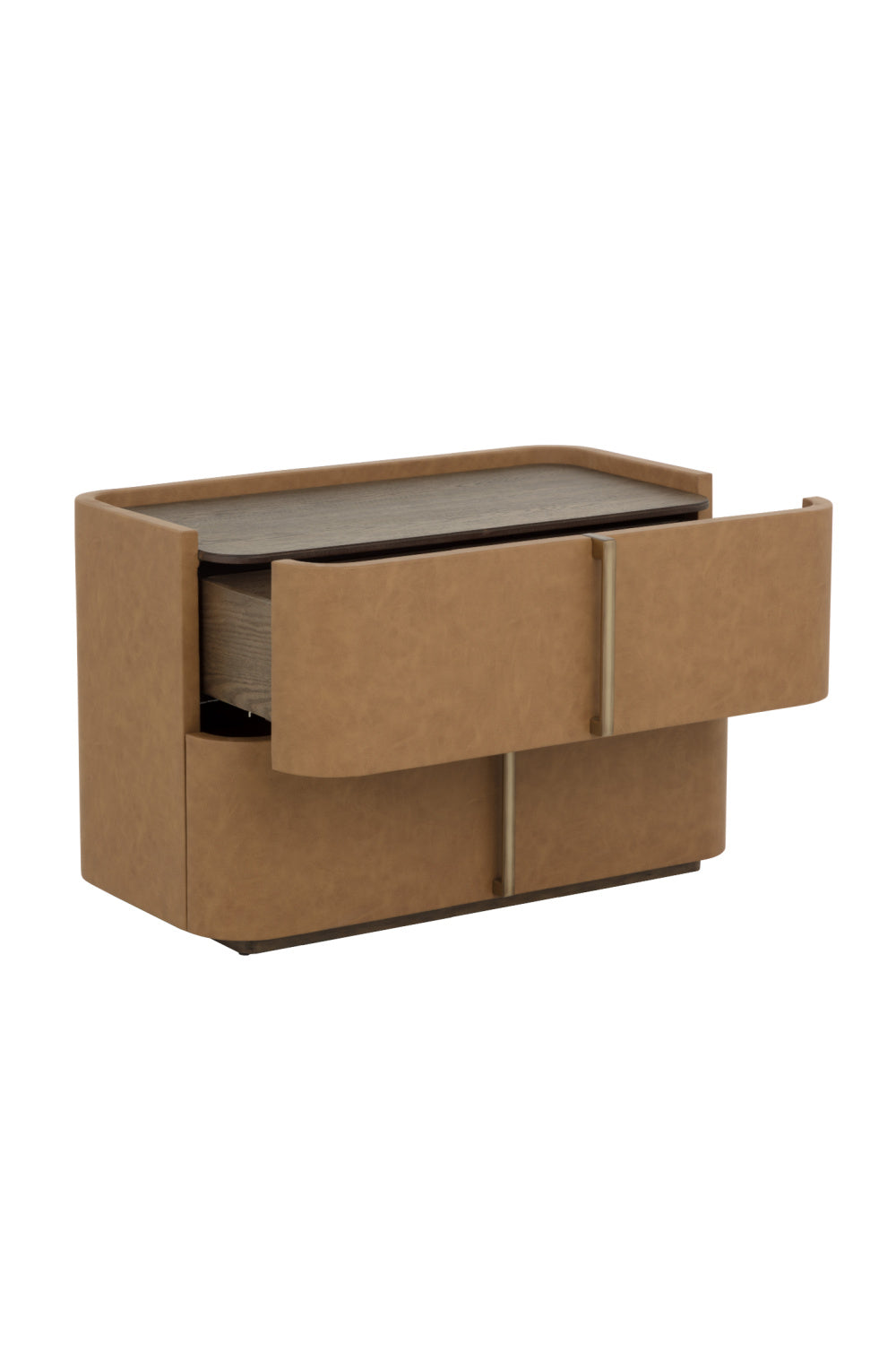 Leather-Look 2-Drawer Nightstand | Splendido Jamille | Oroa.com