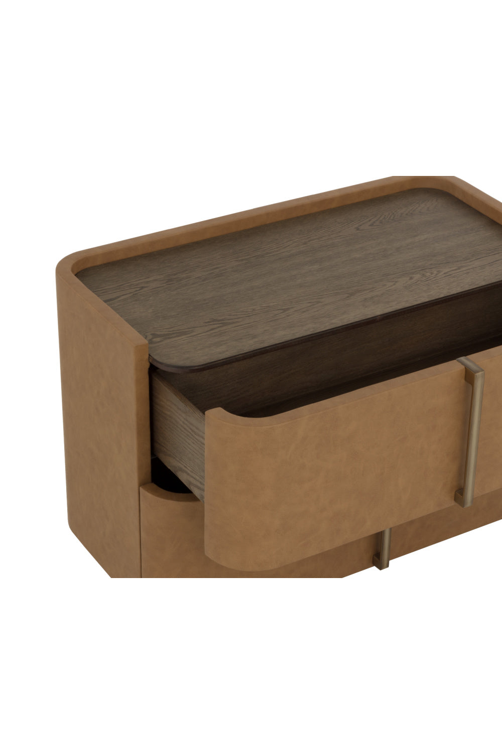 Leather-Look 2-Drawer Nightstand | Splendido Jamille | Oroa.com