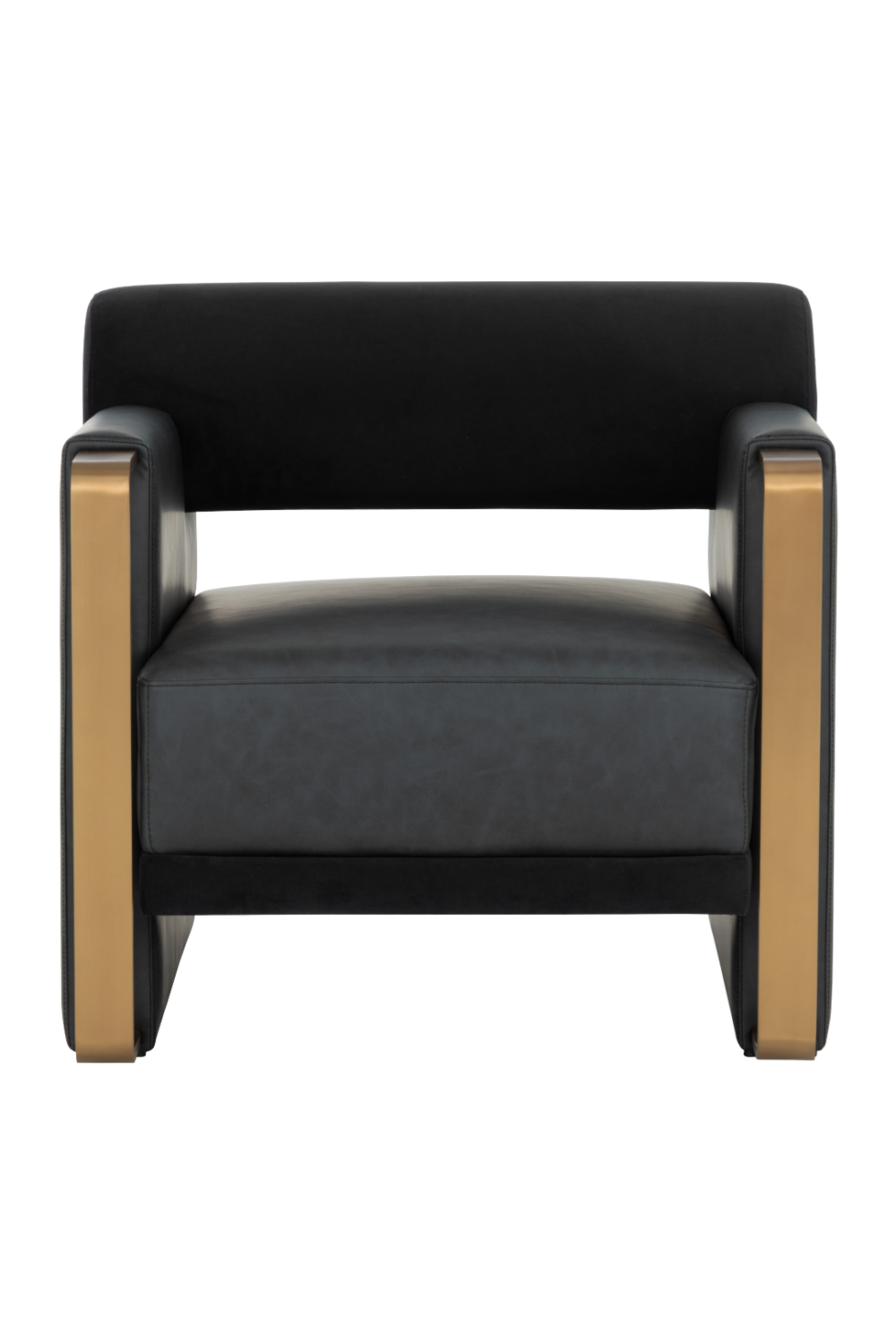Black Bolster-Back Lounge Chair by Splendido Edgar Accent Chair, alternate view 3