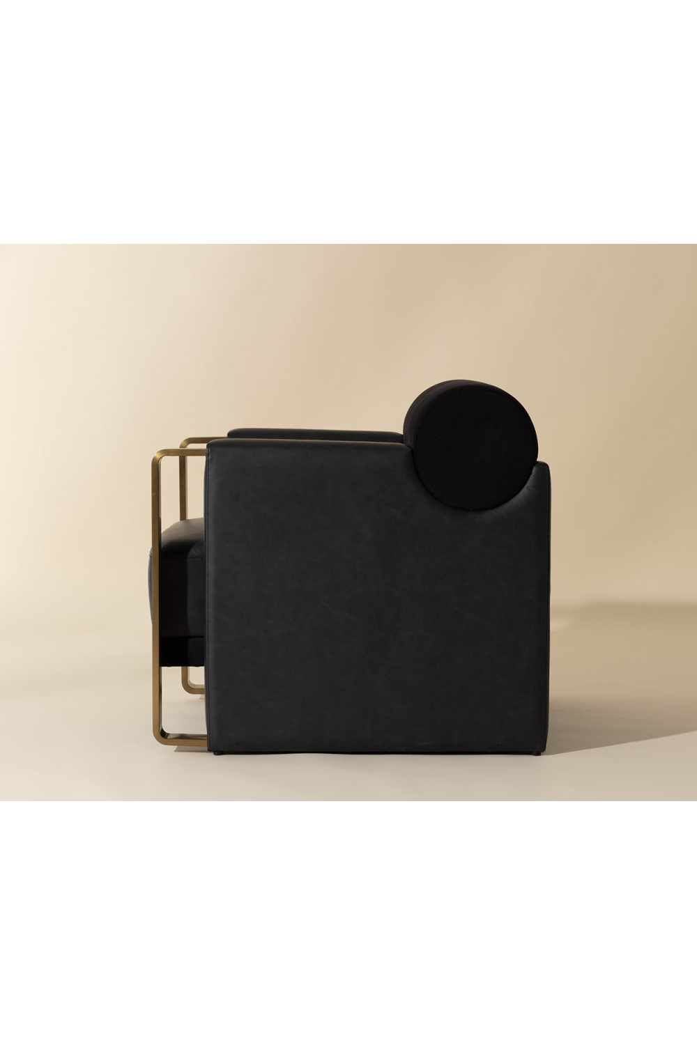 Modern European furniture - Black Bolster-Back Lounge Chair - www.oroa.com