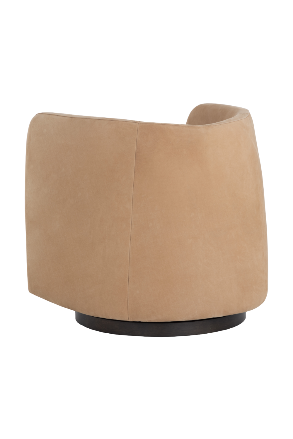 Nubuck Leather Swivel Lounge Chair | Splendido Emilie