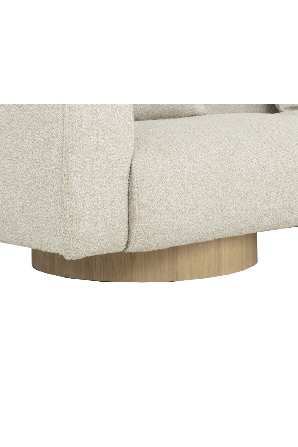 Round Oak Base Sofa by Splendido Mattis, alternate view 6