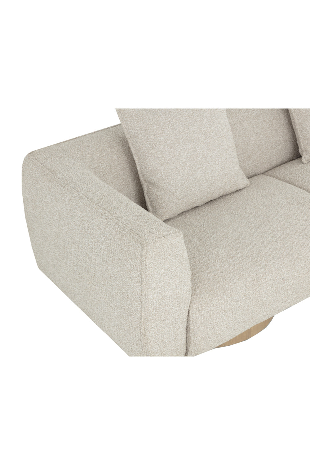 Round Oak Base Sofa by Splendido Mattis, alternate view 5