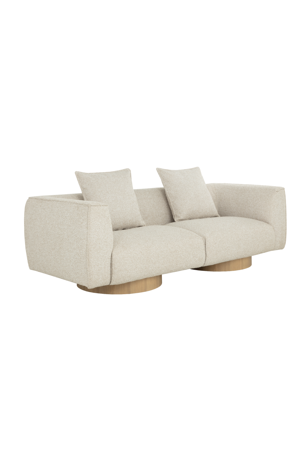 Round Oak Base Sofa | Splendido Mattis