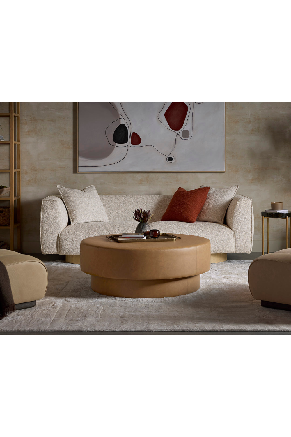 Round Oak Base Sofa | Splendido Mattis